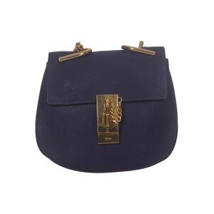 ♥️Chloe Mini Drew Navy Blue Leather Shoulder Bag♥️